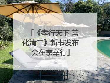 《孝行天下 善化清丰》新书发布会在京举行
