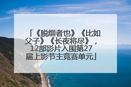 《脱缰者也》《比如父子》《长夜将尽》，12部影片入围第27届上影节主竞赛单元