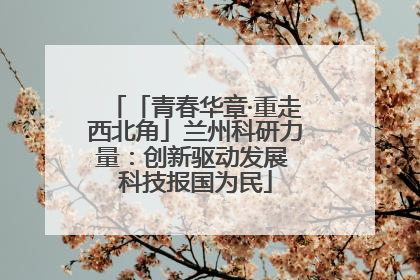 「青春华章·重走西北角」兰州科研力量：创新驱动发展 科技报国为民