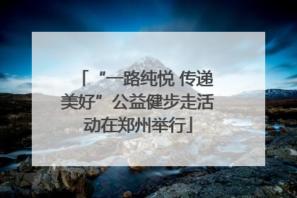 “一路纯悦 传递美好”公益健步走活动在郑州举行