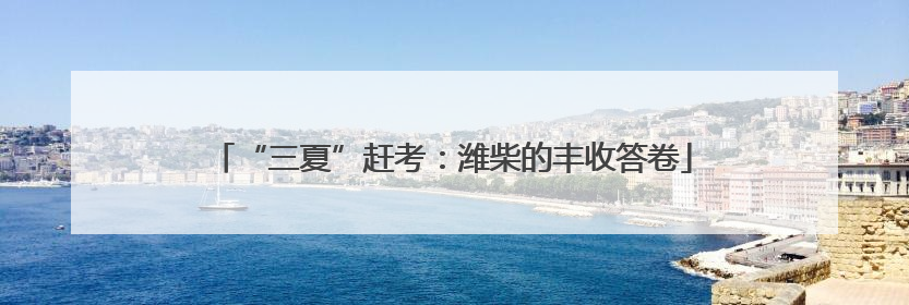 “三夏”赶考：潍柴的丰收答卷