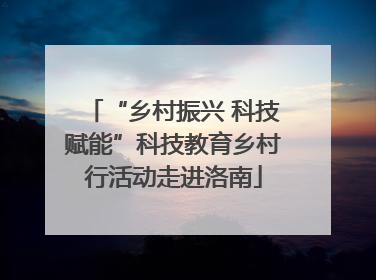 “乡村振兴 科技赋能”科技教育乡村行活动走进洛南