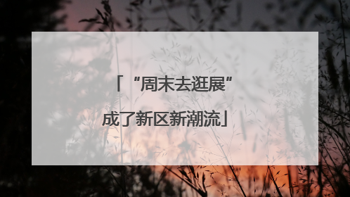 “周末去逛展”成了新区新潮流