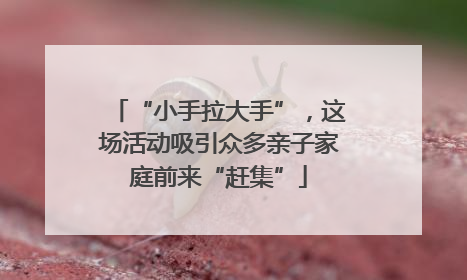 “小手拉大手”，这场活动吸引众多亲子家庭前来“赶集”