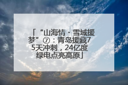 “山海情・雪域援梦”⑦：青岛援藏75天冲刺，24亿度绿电点亮高原