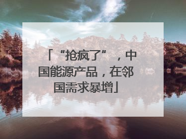 “抢疯了”，中国能源产品，在邻国需求暴增