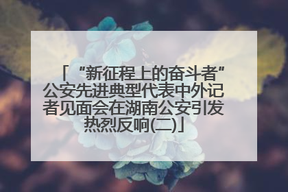 “新征程上的奋斗者”公安先进典型代表中外记者见面会在湖南公安引发热烈反响(二)