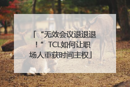 “无效会议退退退！”TCL如何让职场人重获时间主权
