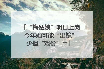 “梅姑娘”明日上岗 今年她可能“出镜”少但“戏份”重