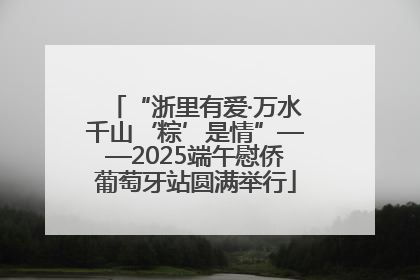 “浙里有爱·万水千山‘粽’是情”——2025端午慰侨葡萄牙站圆满举行