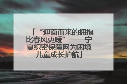 “迎面而来的拥抱比春风更暖”——宁夏织密保障网为困境儿童成长护航