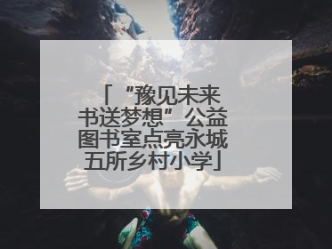 “豫见未来 书送梦想”公益图书室点亮永城五所乡村小学