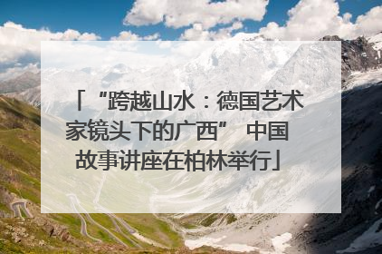“跨越山水：德国艺术家镜头下的广西” 中国故事讲座在柏林举行