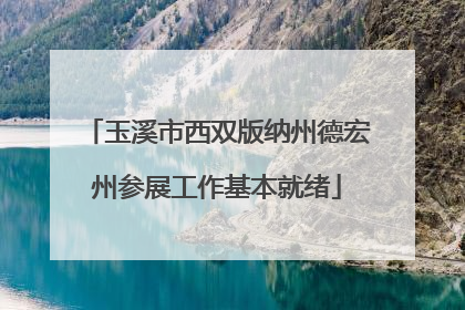 玉溪市西双版纳州德宏州参展工作基本就绪
