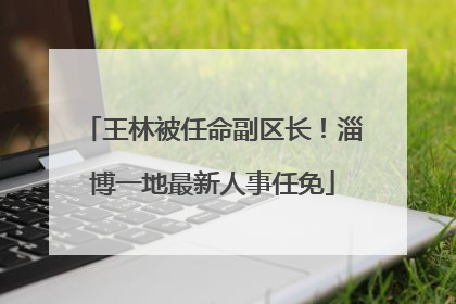 王林被任命副区长！淄博一地最新人事任免