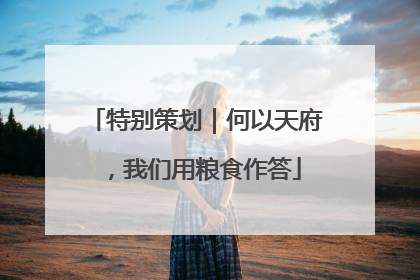 特别策划｜何以天府，我们用粮食作答