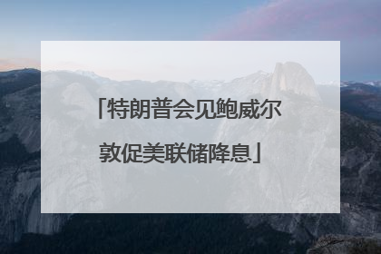 特朗普会见鲍威尔 敦促美联储降息