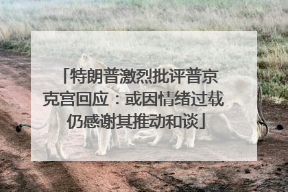 特朗普激烈批评普京 克宫回应：或因情绪过载 仍感谢其推动和谈