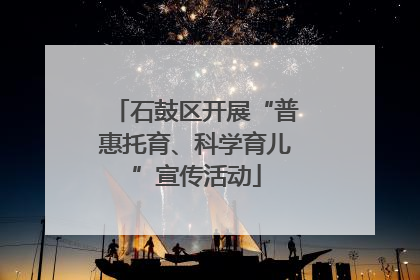 石鼓区开展“普惠托育、科学育儿”宣传活动