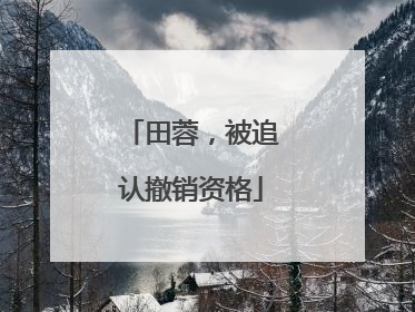 田蓉，被追认撤销资格