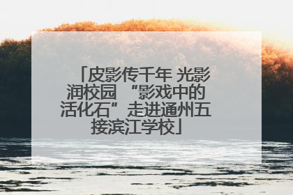 皮影传千年 光影润校园 “影戏中的活化石”走进通州五接滨江学校