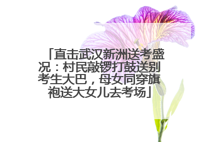 直击武汉新洲送考盛况：村民敲锣打鼓送别考生大巴，母女同穿旗袍送大女儿去考场