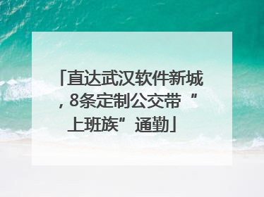 直达武汉软件新城，8条定制公交带“上班族”通勤
