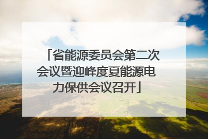 省能源委员会第二次会议暨迎峰度夏能源电力保供会议召开
