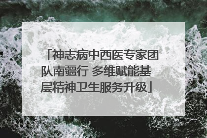 神志病中西医专家团队南疆行 多维赋能基层精神卫生服务升级