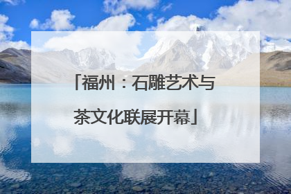 福州：石雕艺术与茶文化联展开幕