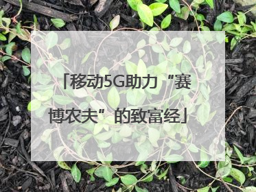 移动5G助力“赛博农夫”的致富经