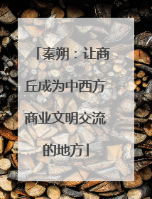 秦朔：让商丘成为中西方商业文明交流的地方