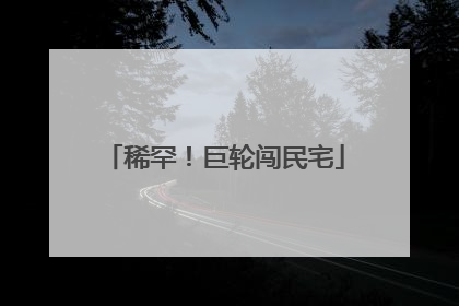稀罕！巨轮闯民宅