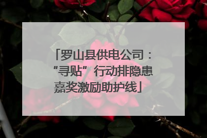 罗山县供电公司：“寻贴”行动排隐患 嘉奖激励助护线
