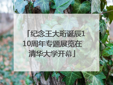 纪念王大珩诞辰110周年专题展览在清华大学开幕