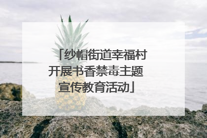 纱帽街道幸福村开展书香禁毒主题宣传教育活动