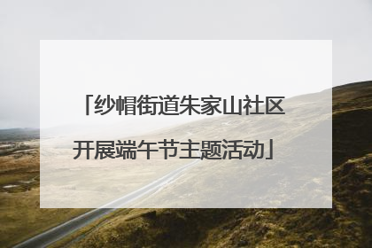 纱帽街道朱家山社区开展端午节主题活动