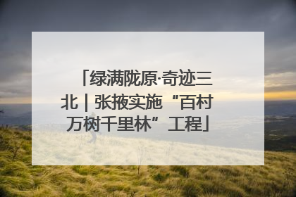 绿满陇原·奇迹三北｜张掖实施“百村万树千里林”工程
