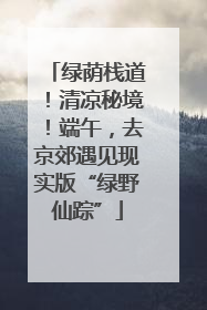 绿荫栈道！清凉秘境！端午，去京郊遇见现实版“绿野仙踪”