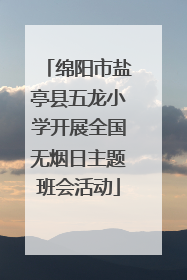 绵阳市盐亭县五龙小学开展全国无烟日主题班会活动