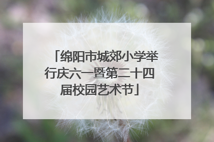 绵阳市城郊小学举行庆六一暨第二十四届校园艺术节