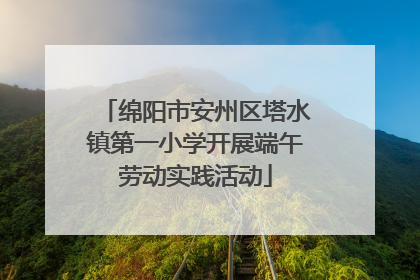 绵阳市安州区塔水镇第一小学开展端午劳动实践活动