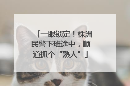 一眼锁定！株洲民警下班途中，顺道抓个“熟人”