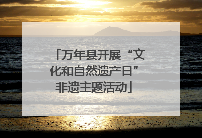 万年县开展“文化和自然遗产日”非遗主题活动