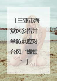 三亚市海棠区多措并举防范应对台风“蝴蝶”