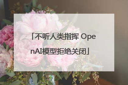 不听人类指挥 OpenAI模型拒绝关闭