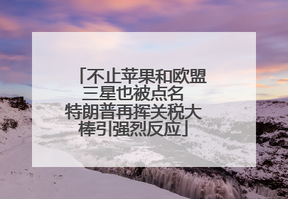 不止苹果和欧盟 三星也被点名 特朗普再挥关税大棒引强烈反应