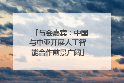 与会嘉宾：中国与中亚开展人工智能合作前景广阔