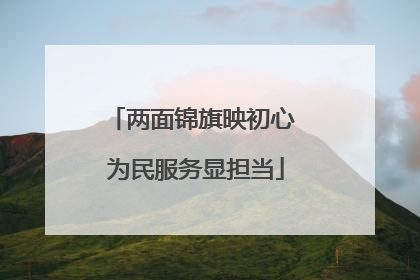 两面锦旗映初心 为民服务显担当