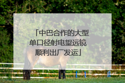 中巴合作的大型单口径射电望远镜顺利出厂发运
